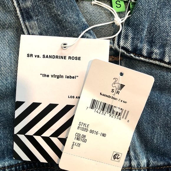 Free People X Sandrine Rose Oversized Denim Jacket In Indigo. NWT! Sz S & M - Picture 10 of 11